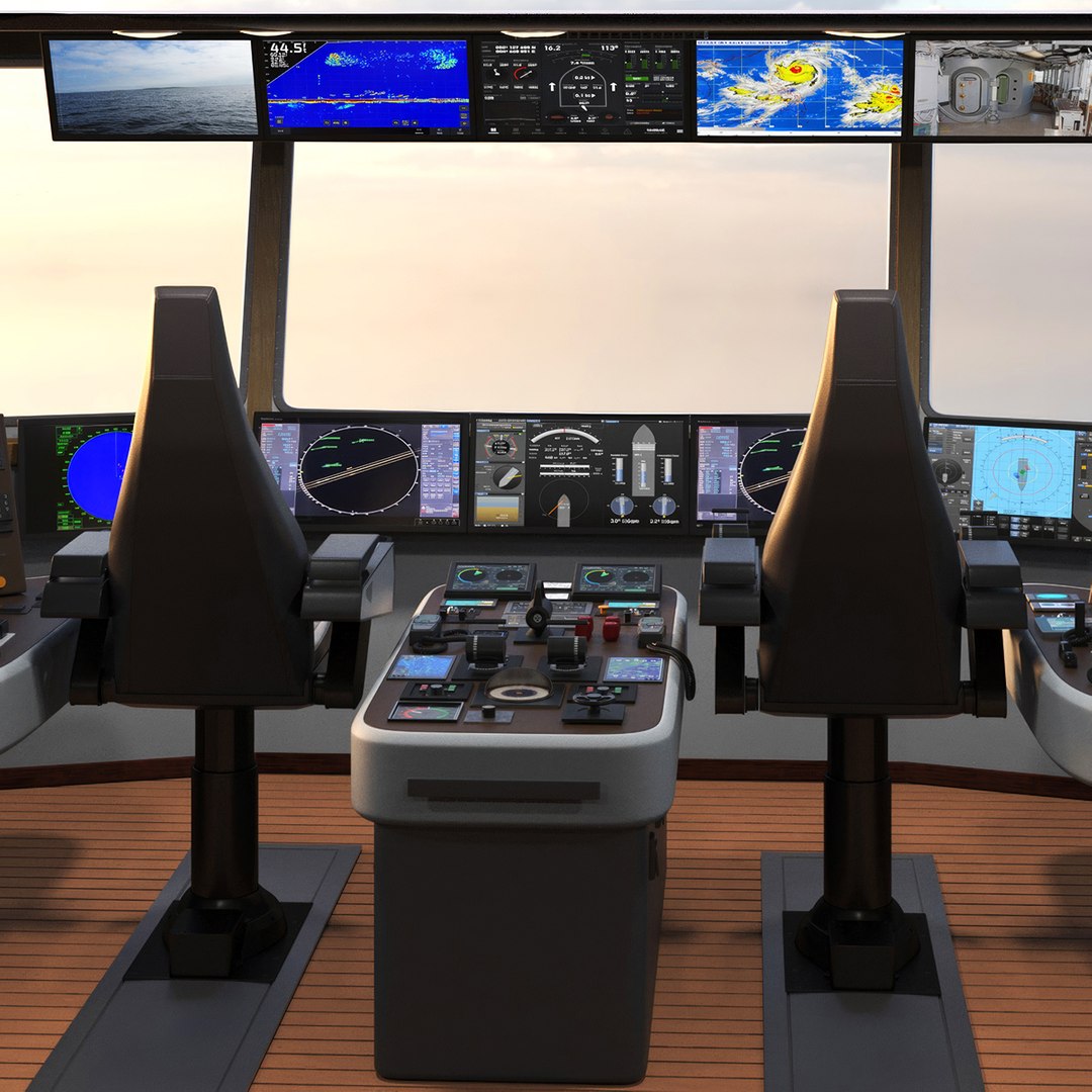 Ship Bridge Control Room 3D model preview
