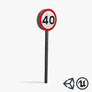 speed sign 3D model