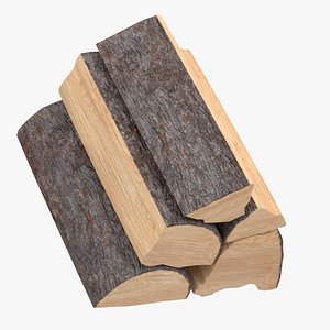 3D 5 wood logs