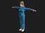 Personaje de juego en 3D con enfermera y mujer
