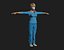 Personaje de juego en 3D con enfermera y mujer
