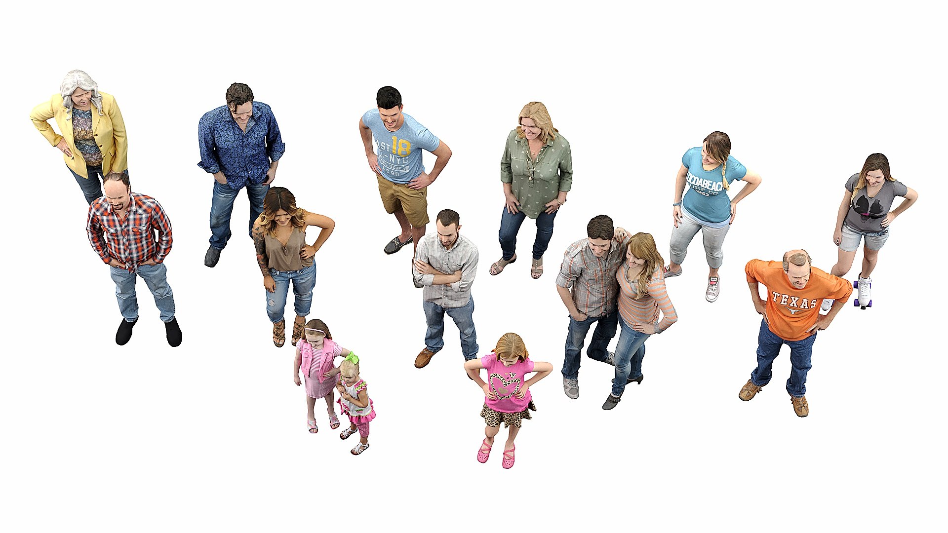 A Crowd Of People X15 3D Model - TurboSquid 2387201