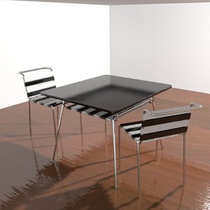 table chair set 3d max