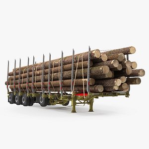logging trailer 3D model