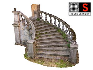 abandoned palace staircase 3D model