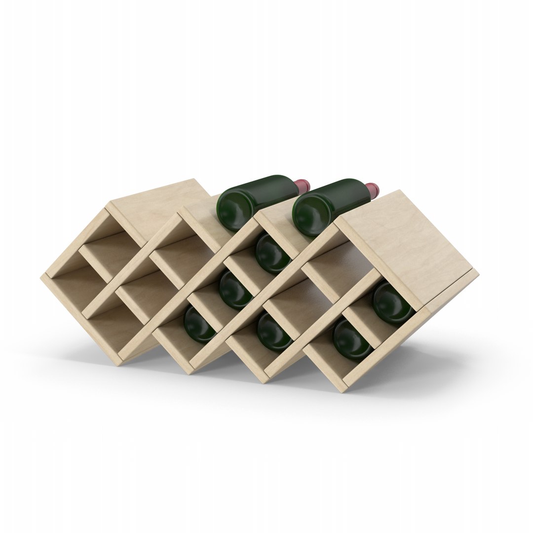 3D Wine Rack Set - TurboSquid 1896302