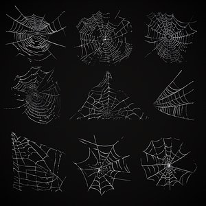 3D Spider Webs Pack One model