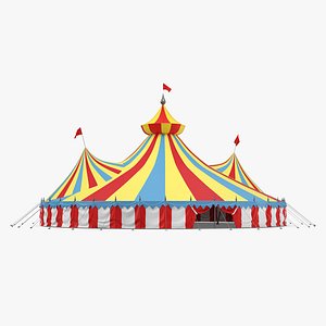 Round Circus Tent Multicolored