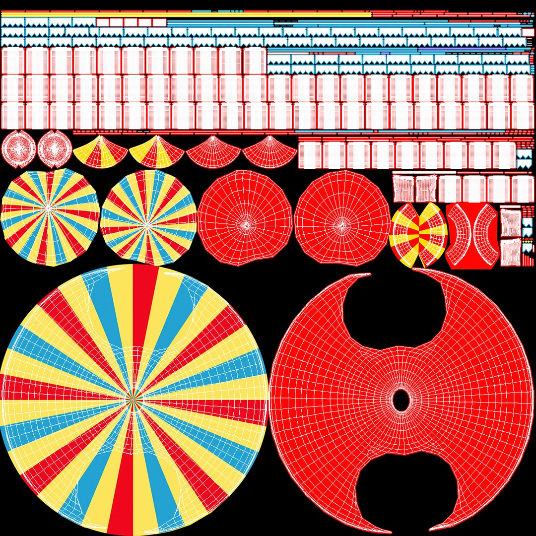 3D Round Circus Tent Multicolored - TurboSquid 2250252