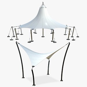 Tensile Structures Conical Arch 3D model