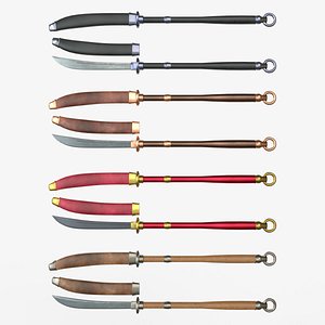 Japanese Spear Nagamaki 4 colors model