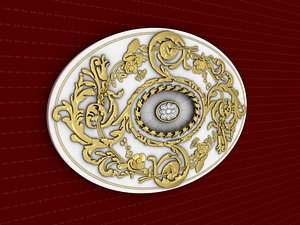 3D rosette decorative molding