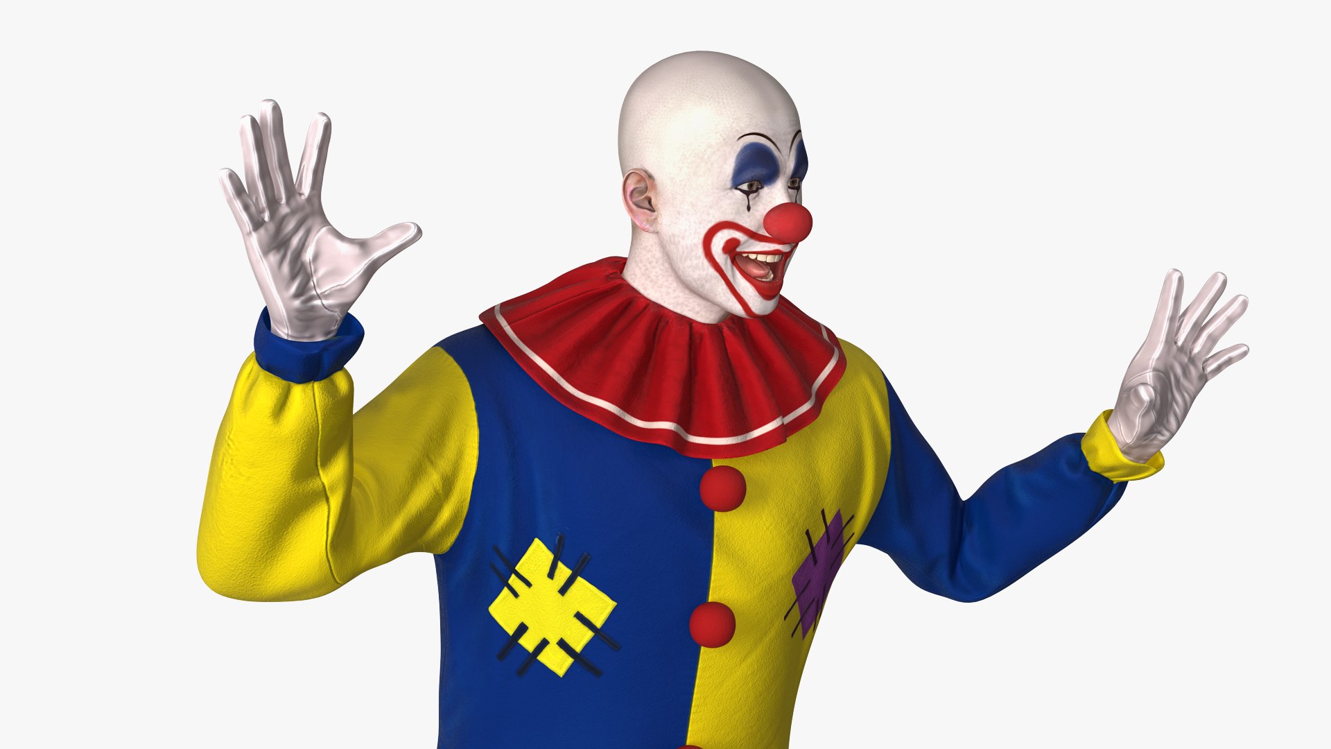 3D bald clown rigged model - TurboSquid 1602453