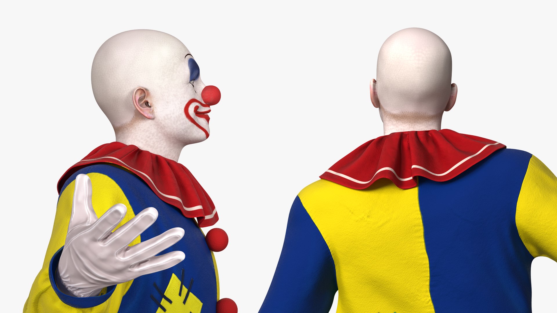 3D bald clown rigged model - TurboSquid 1602453