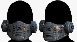 3D Gas mask respirator scifi mode model