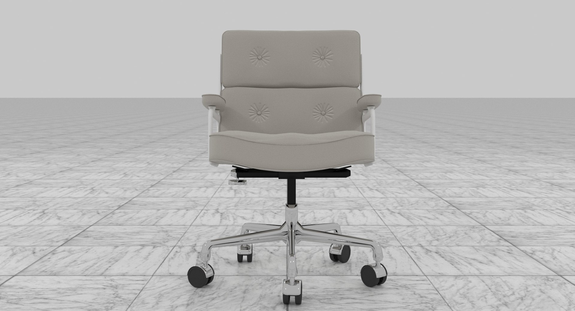 3D Eames Executive Chair White Frame Snowy Fabric Model TurboSquid   Eamesexc0112 