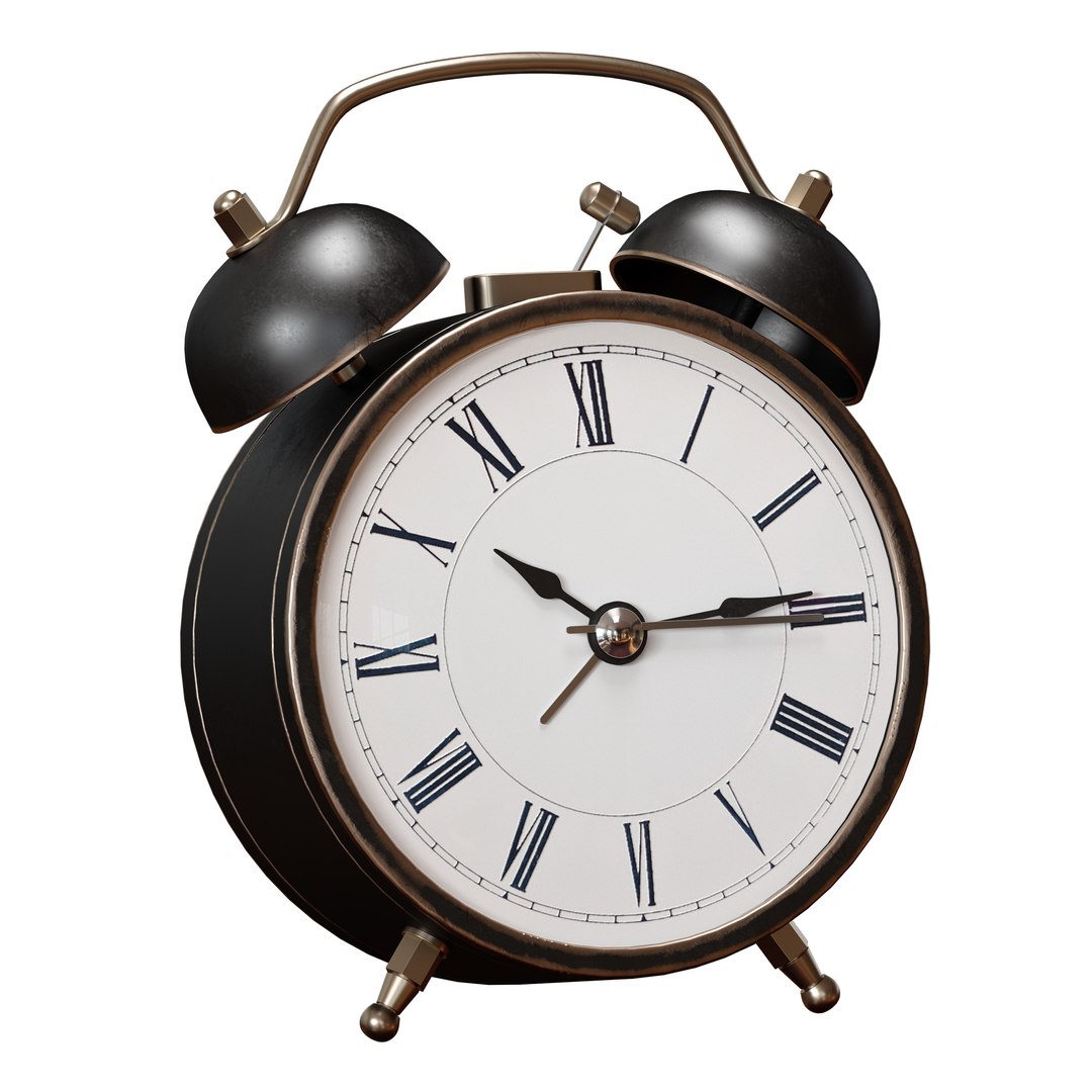 Old antique alarm clock 3D model https://p.turbosquid.com/ts-thumb/HK/QMZwj3/H0/c0013/jpg/1697870104/1920x1080/fit_q87/6c9d6fa5ea26c0266565bbc9ace682a3930ec47e/c0013.jpg