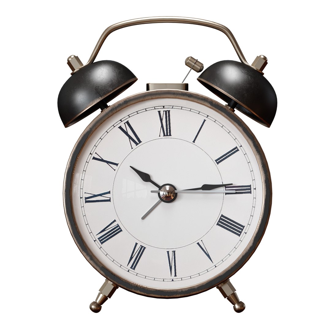 Old antique alarm clock 3D model https://p.turbosquid.com/ts-thumb/HK/QMZwj3/SI/c0014/jpg/1697870105/1920x1080/fit_q87/cb31594fb0b0721160a3e1e1c1005910132a4d7d/c0014.jpg