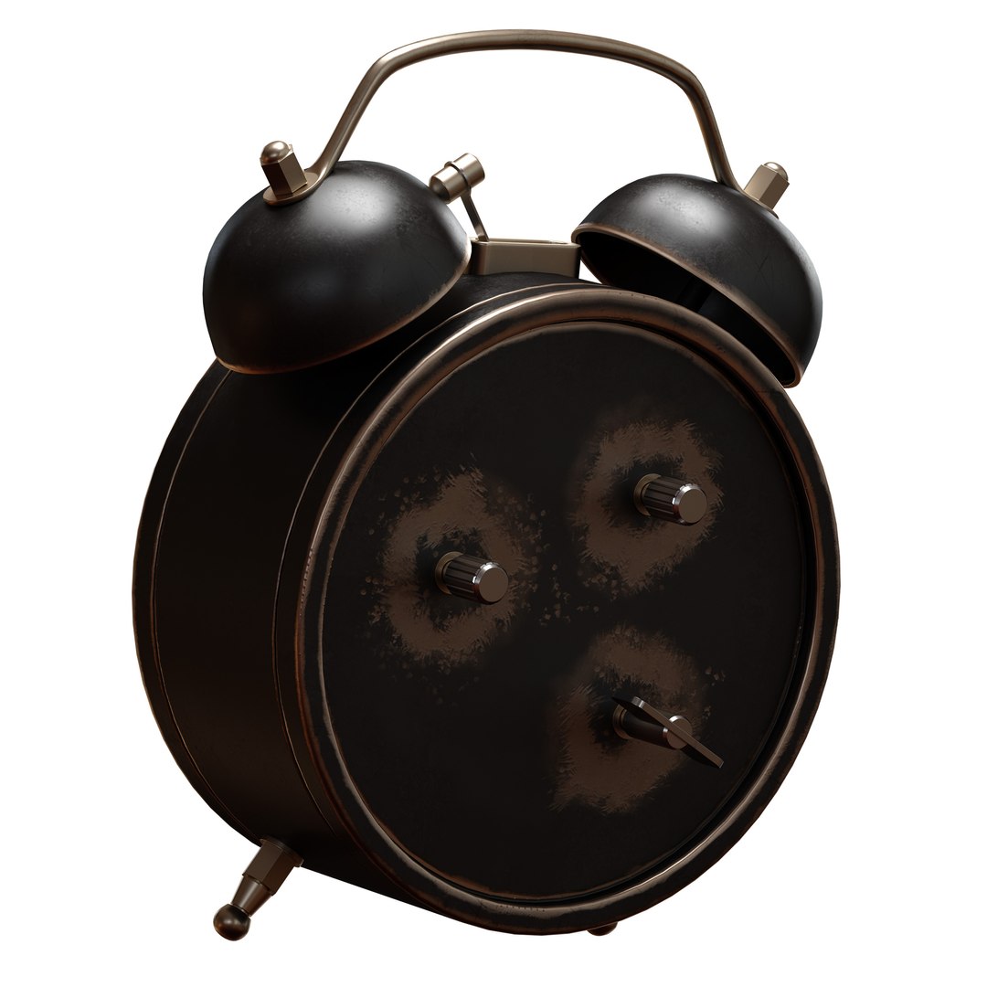Old antique alarm clock 3D model https://p.turbosquid.com/ts-thumb/HK/QMZwj3/b0/c0007/jpg/1697870101/1920x1080/fit_q87/dca69786c07932fc080066d9900b4fb95c2be1c2/c0007.jpg