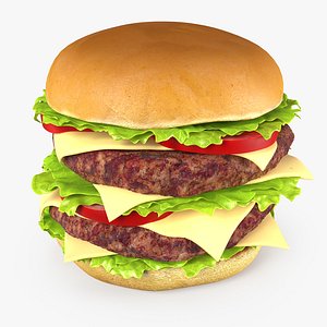 double burger 3D model