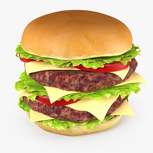 Double Burger 3D Model