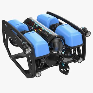 3D underwater robot bluerov2 rov model