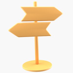 Direction Board 3D model