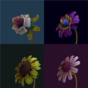 3D Flower Creator model