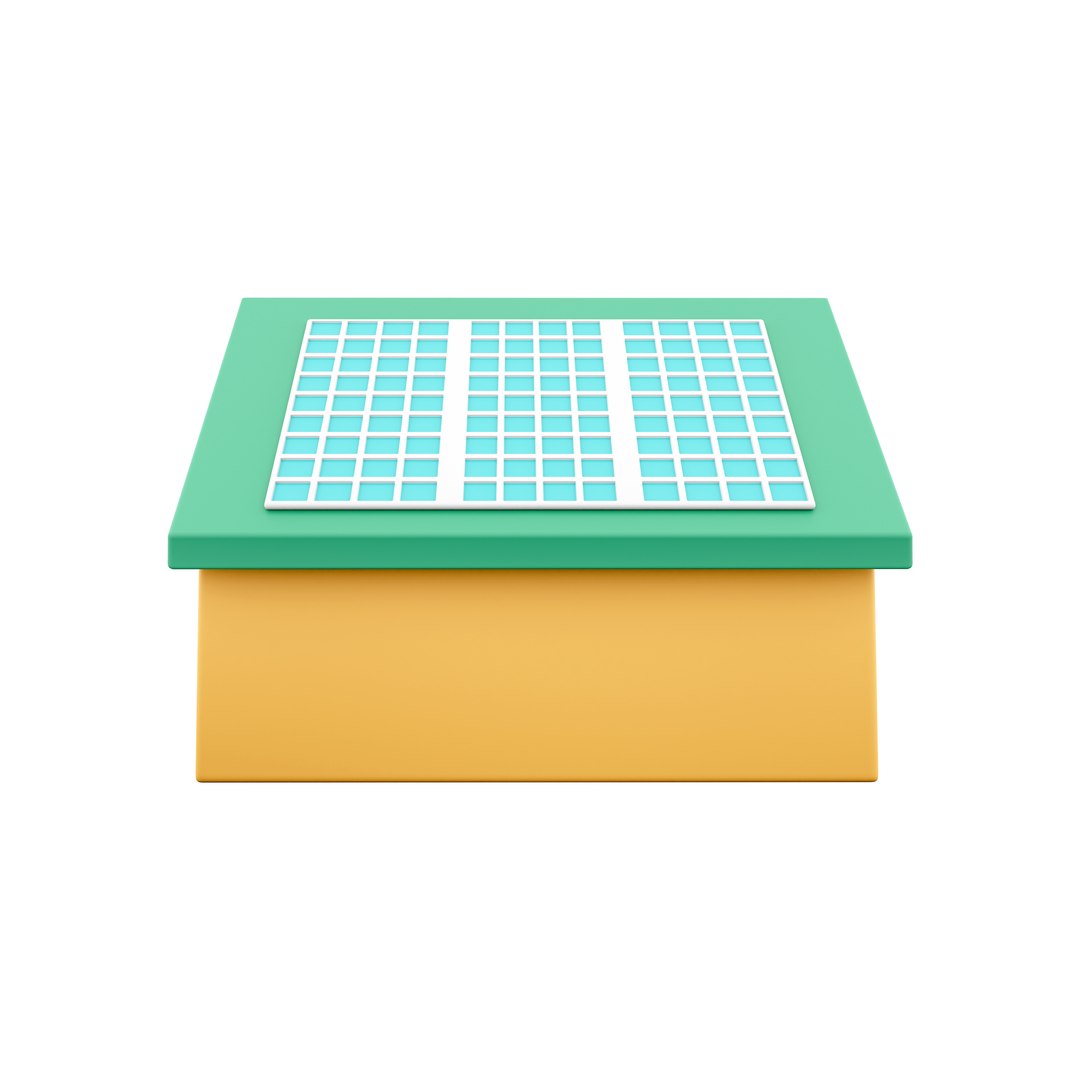 3D Solar Panels On A Roof Home Icon - TurboSquid 2063187