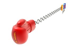 Animated Boxing Glove With Mechanism model