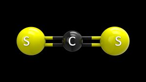 Carbon disulfide 3D model