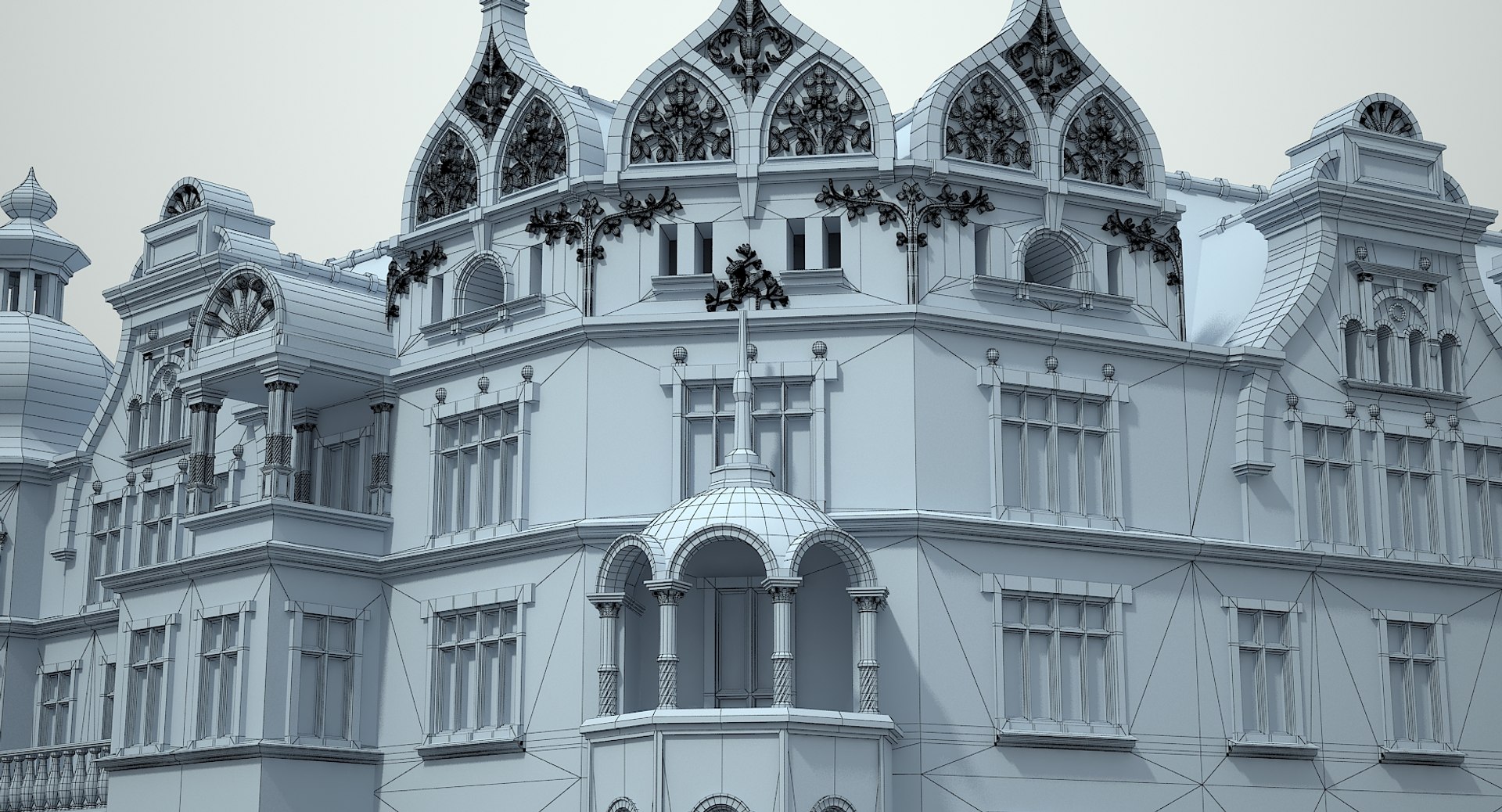 3d Model Old European House