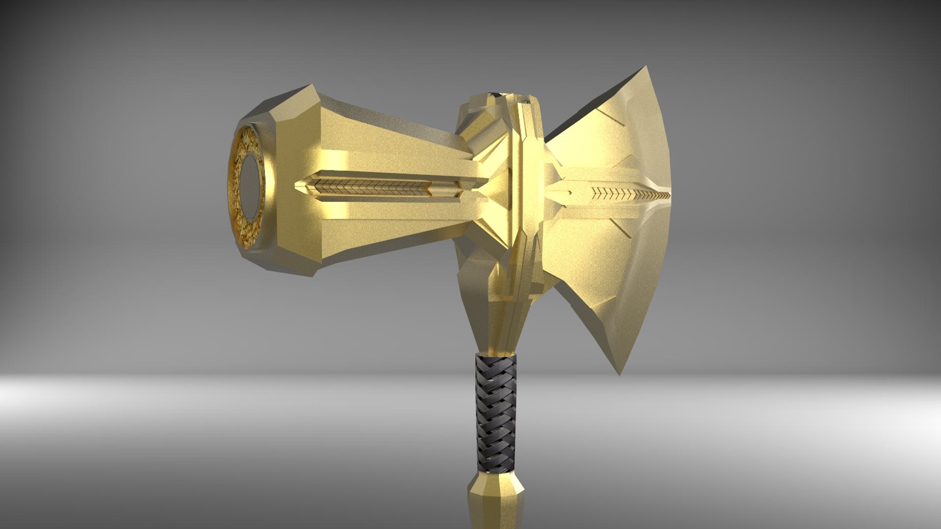 3D Stormbreaker Axe Thore Gold - TurboSquid 1735644