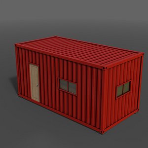 PBR Container House BA 20ft V1 3D model