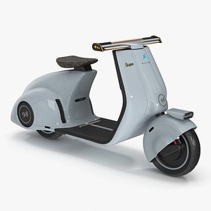3D Concept Electric Scooter Vespa 98 Blue