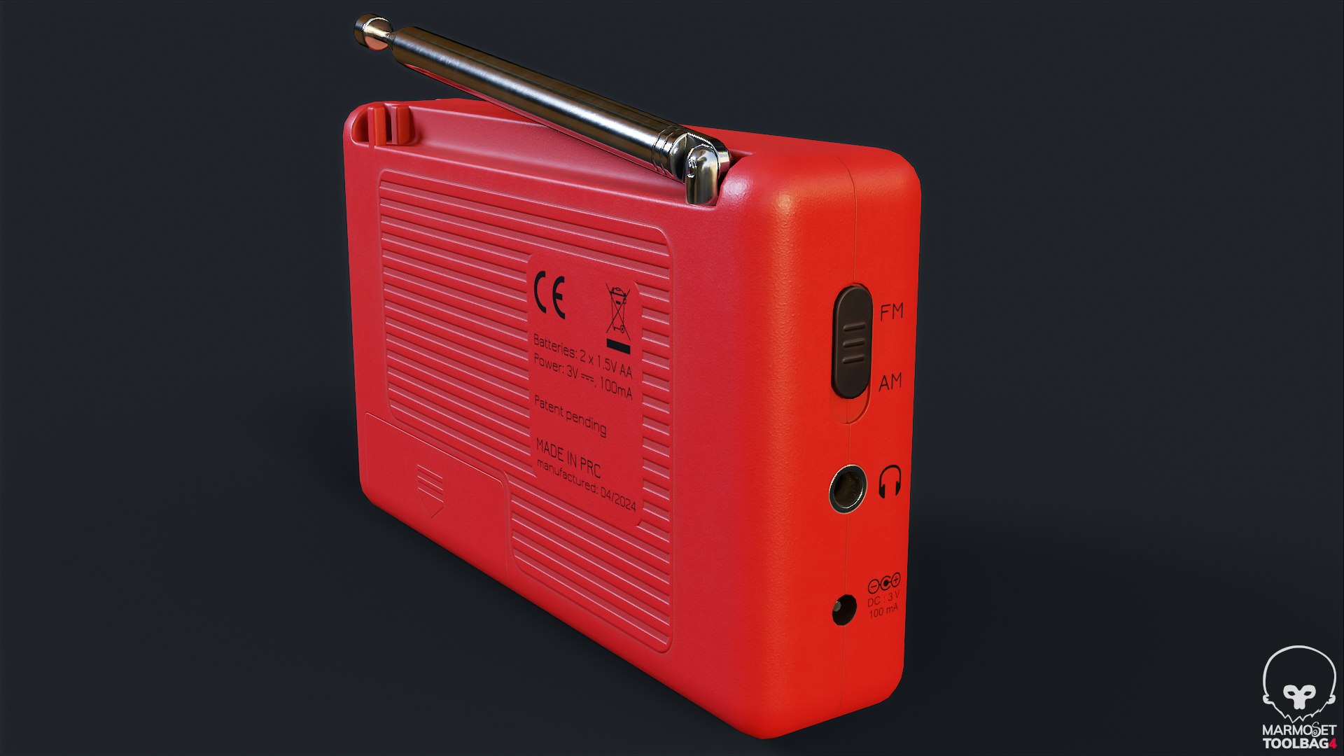 3D Basic Portable Radio PBR Model - TurboSquid 2214363