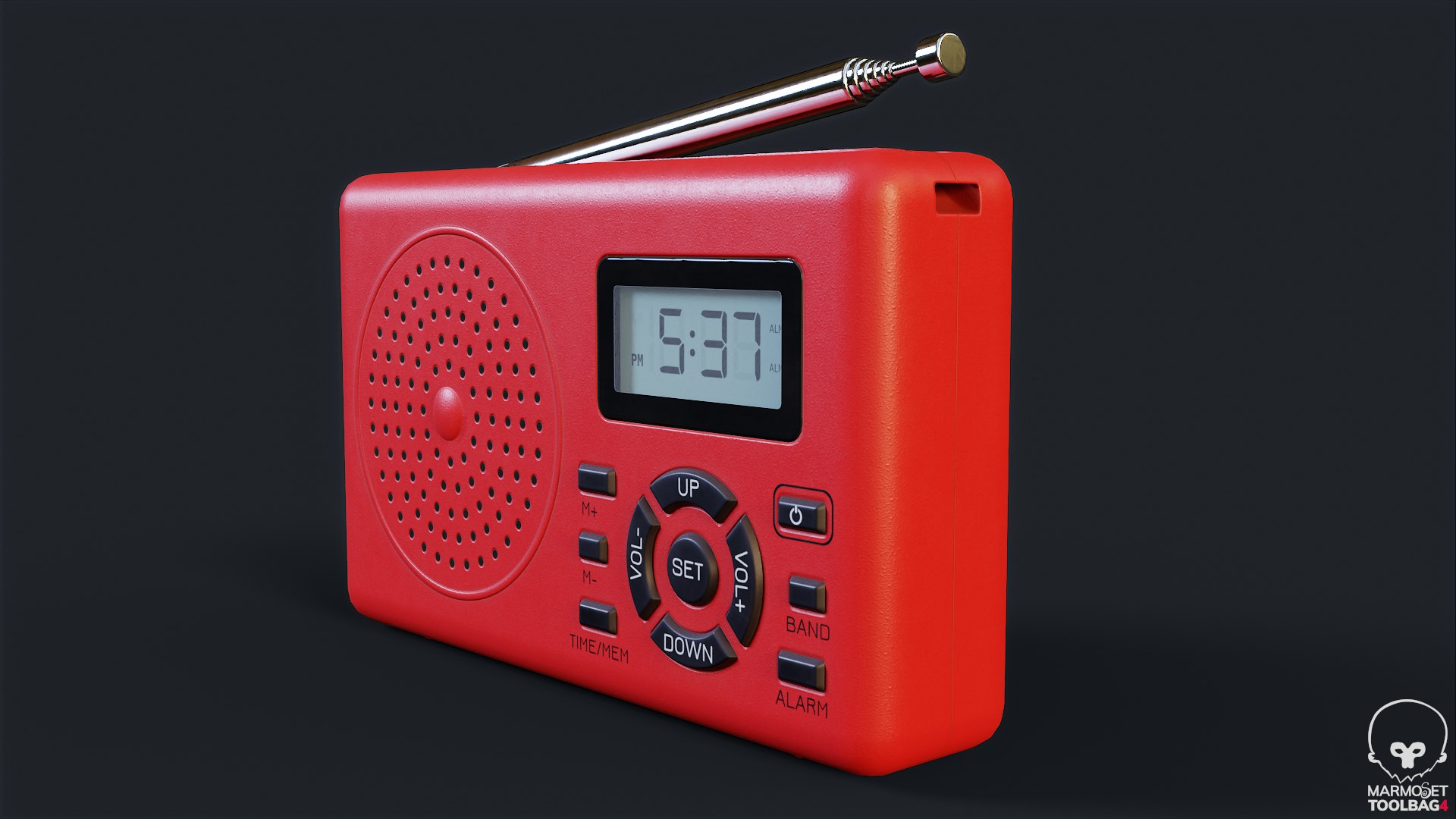 3D Basic Portable Radio PBR Model - TurboSquid 2214363