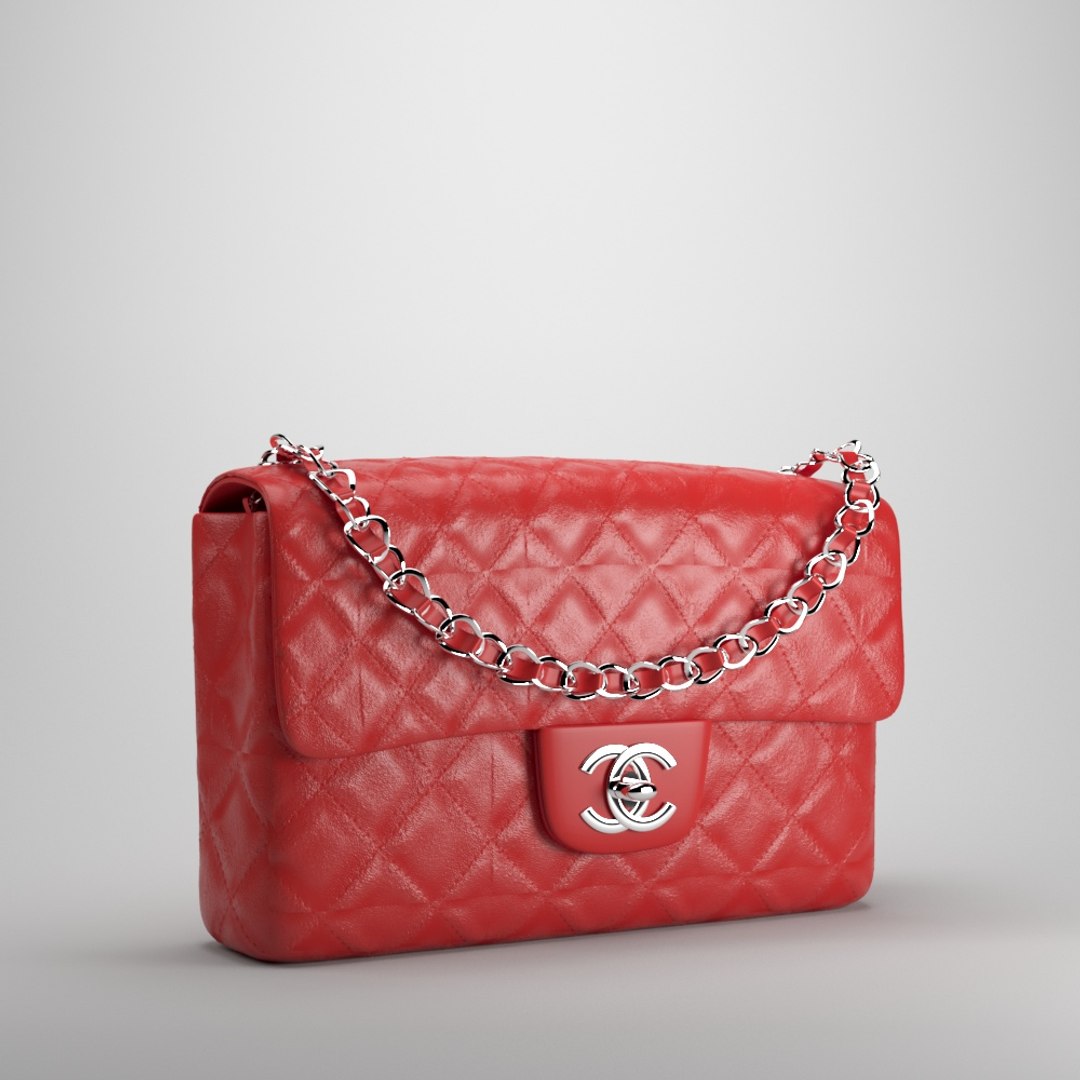 CHANEL packaging boxes and bags 3D model