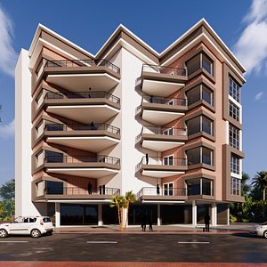 Modern building 30 3D model