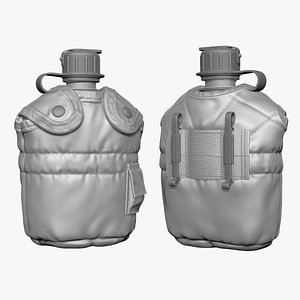 3d military canteen zbrush model