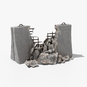 Broken Concrete Barrier