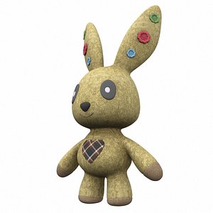 Plush toy bunny 4 3D