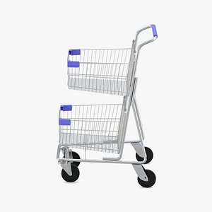 3D trolley supermarket market