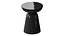 Mesa Lateral Moderna - Preto - Branco - Superfície Brilhante