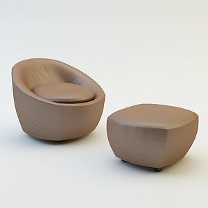 Chair and pouf
