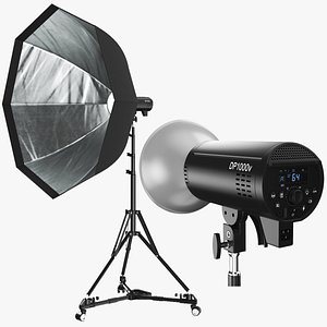 3D Detailed Photography Reflector Light model