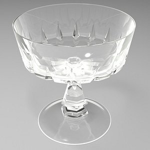 free crystal glass cup 3d model