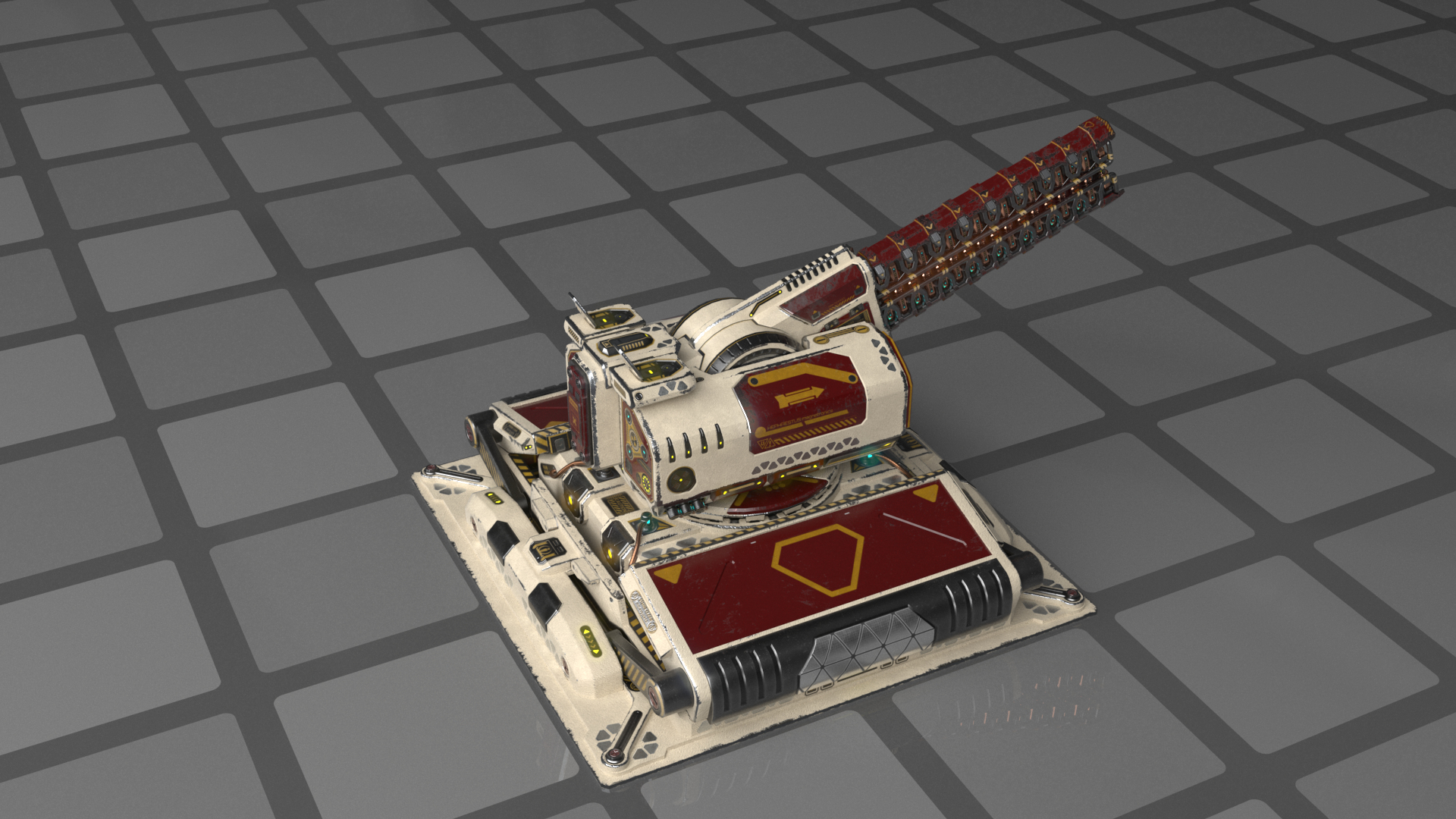 3D Imperial Medium Railgun model TurboSquid 1723455