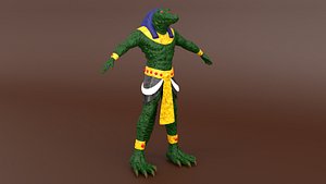 Egyptian God Sobek Figure
