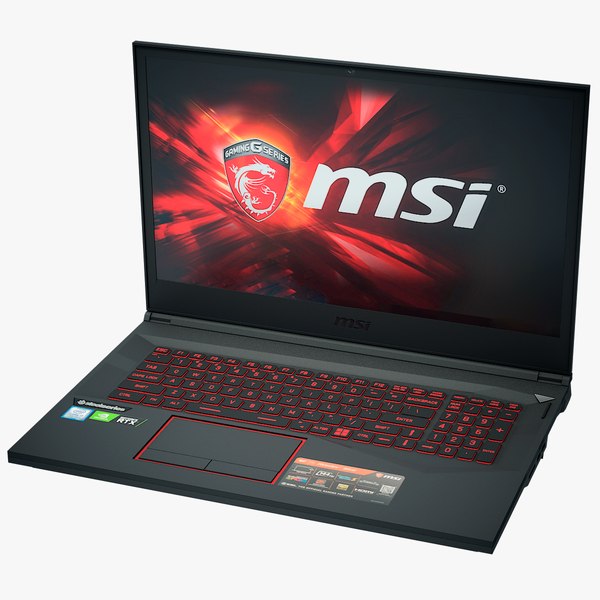 3D MSI GE75 Raider Laptop PBR model